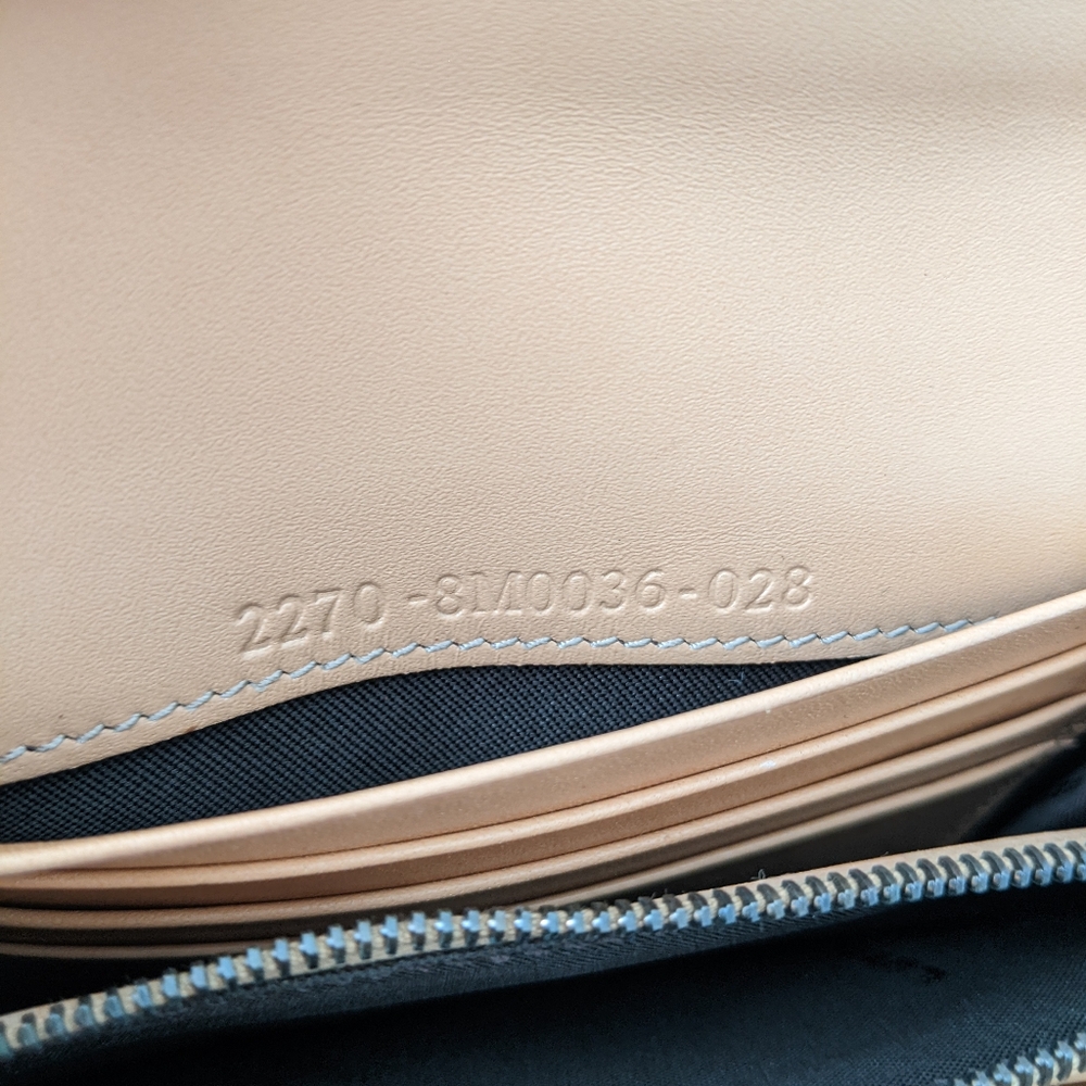 Fendi Brown Monogram Canvas Wallet with Peach Leather Accent - Picture 10 of 14